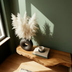 Solid Wood Console Table Live-Edge Entryway Accent Table for Hallway