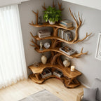 Solid Wood Live-Edge Console Table Sculptural Organic Accent for Living Room