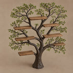 Modern Wall Tree Bookshelf With Broad Rounded Crown For Living Room