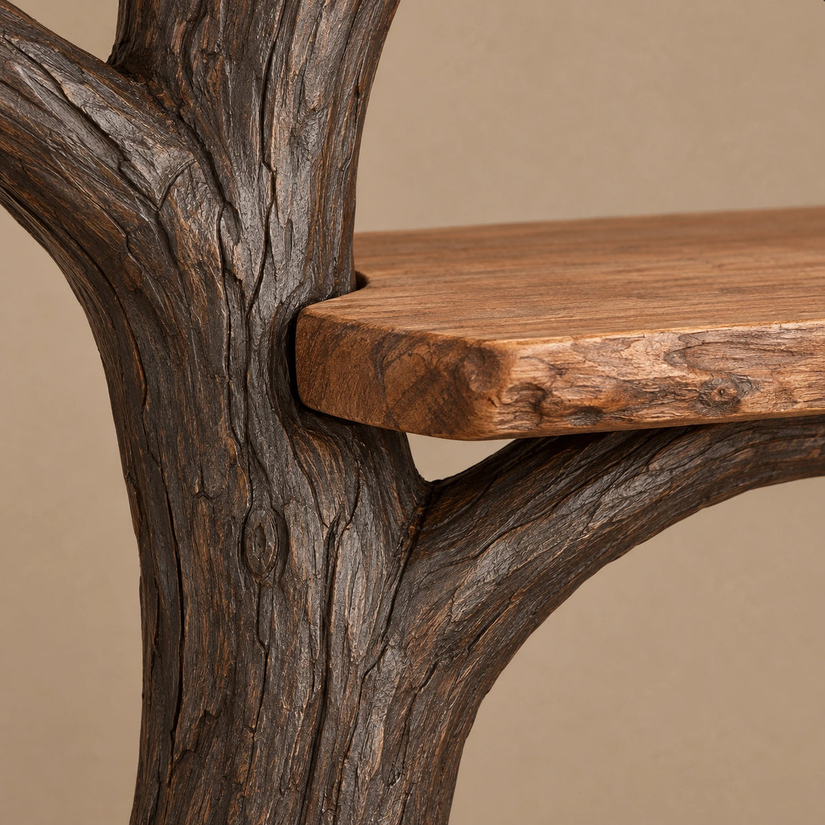 Modern Wall Tree Bookshelf With Broad Rounded Crown For Living Room
