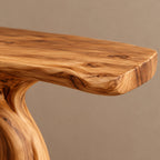 Handcrafted Tree Trunk Console Table With Sculpted Branching Tree For Entryway