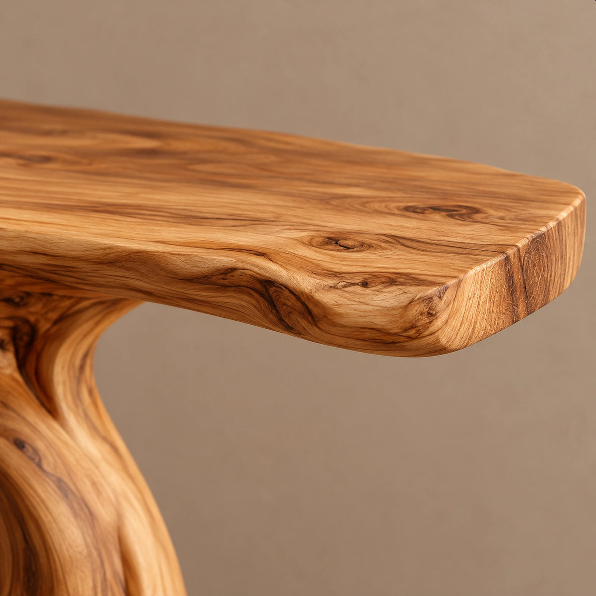 Handcrafted Tree Trunk Console Table With Sculpted Branching Tree For Entryway