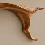 Scandinavian Floating Console Table With Sculptural Root Bracket For Entryway