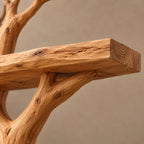 Rustic Wall Tree Bookshelf With Shelves At Many Heights For Living Room