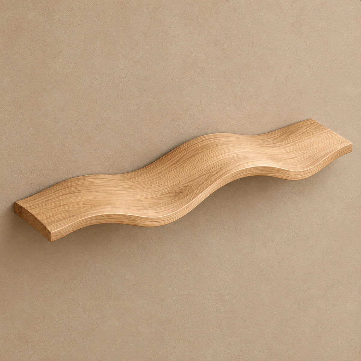 Modern Wavy Floating Wall Shelf With Curved Silhouette For Living Room