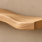 Modern Wavy Floating Wall Shelf With Curved Silhouette For Living Room