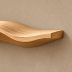 Modern Wavy Floating Wall Shelf With Curved Silhouette For Living Room